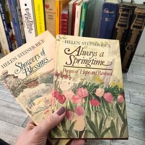 HELEN STEINER RICE Lot of 2 Hardcover Poem Books‎ SHOWERS OF BLESSINGS / SPRING